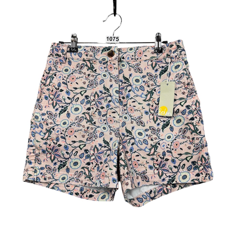 NWT Boden Richmond Shorts Women 4 Pink Floral Paisley Cottagecore Beach Feminine